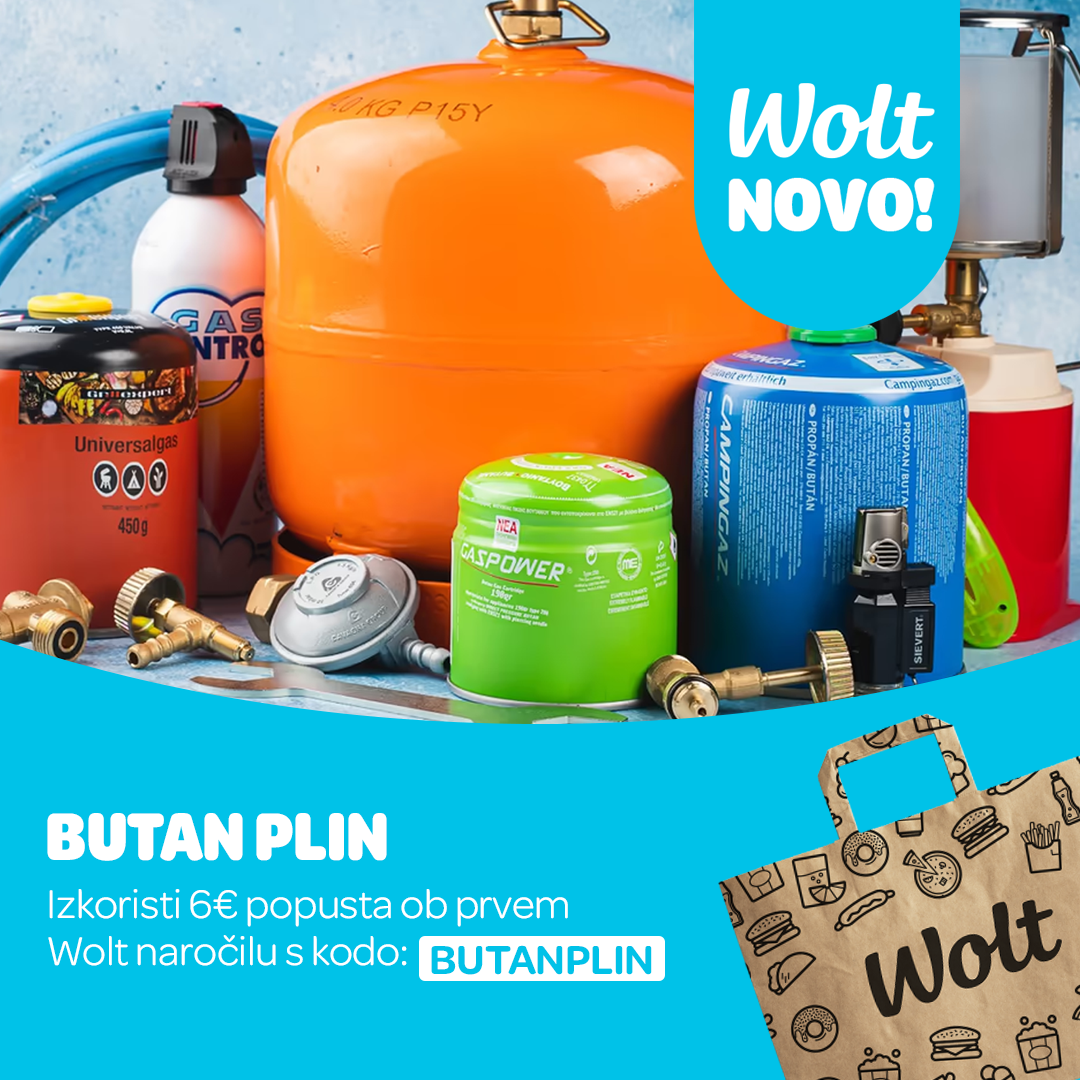 Dostava jeklenke prek Wolt
